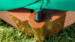 Photo 5 Tool-Free Composite Square Sandbox Kit with Telescoping Canopy/Cover - 4' x 4'