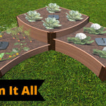 Tool-Free 'Dakota' Curved Corner Raised Garden Bed - 8' x 8'