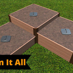 Tool-Free 'Fort Knox' Straight Corner Raised Garden Bed - 8' x 8'
