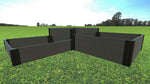 Photo 3 Weathered Wood / 1" Profile / 2-Levels 1st Tier, 3-Levels 2nd Tier, 2-Levels 3rd Tier