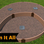 Tool-Free 'Peppermint Cream' Circular Raised Garden Bed - 10' x 10'