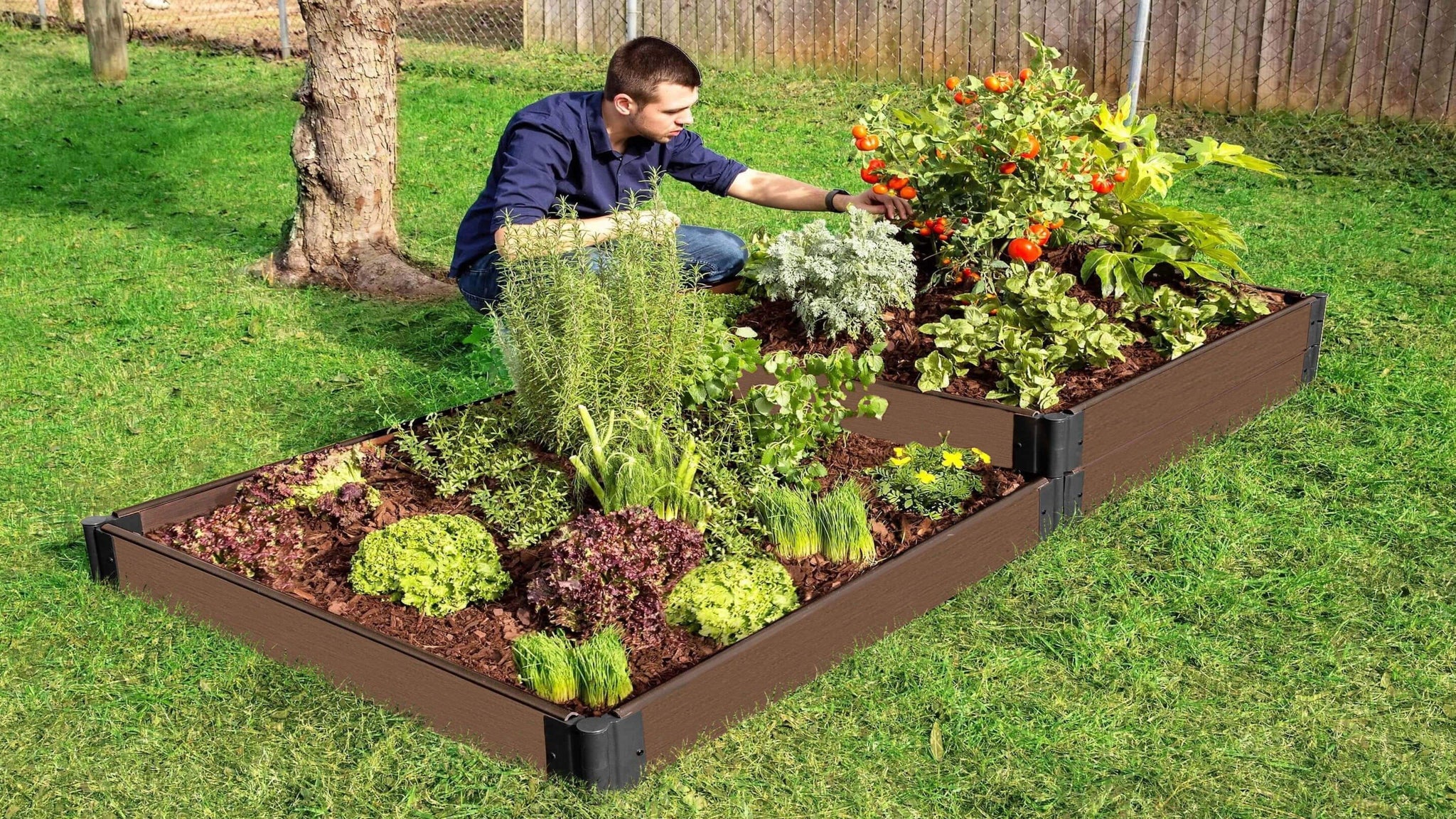 Frame It All Classic Sienna Raised Garden Bed 4' x 8' x 5.5