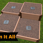 Tool-Free 'Terraced Square' Raised Garden Bed - 8' x 8'