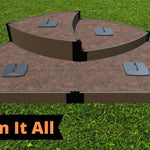 Tool-Free 'Victory Cockade' Semi Circle Raised Garden Bed - 6' x 8'