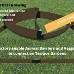 Tool-Free 'Victory Cockade' Semi Circle Raised Garden Bed - 6' x 8'