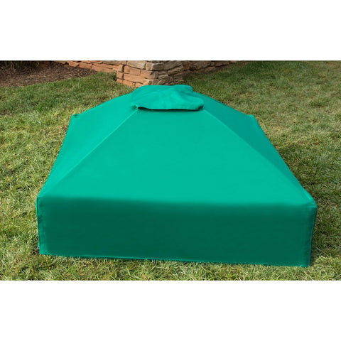 Two Inch Series 4ft. x 4ft. x  5.5in. Composite Square Sandbox Kit with Canopy/Cover