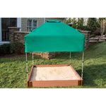 Two Inch Series 4ft. x 4ft. x  5.5in. Composite Square Sandbox Kit with Canopy/Cover