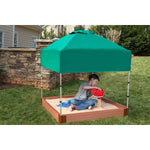 Photo 8 Two Inch Series 4ft. x 4ft. x  5.5in. Composite Square Sandbox Kit with Canopy/Cover