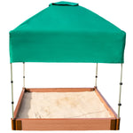 Photo 10 Two Inch Series 4ft. x 4ft. x  5.5in. Composite Square Sandbox Kit with Canopy/Cover