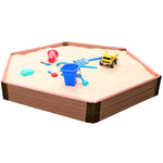 Two Inch Series 7ft. x  8ft. x 11 in. Composite Hexagon Sandbox Kit with Collapsible Cover