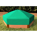 Photo 8 Two Inch Series 7ft. x  8ft. x 11 in. Composite Hexagon Sandbox Kit with Collapsible Cover