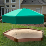 Two Inch Series 7ft. x  8ft. x 5.5 in. Composite Hexagon Sandbox Kit with Canopy/Cover