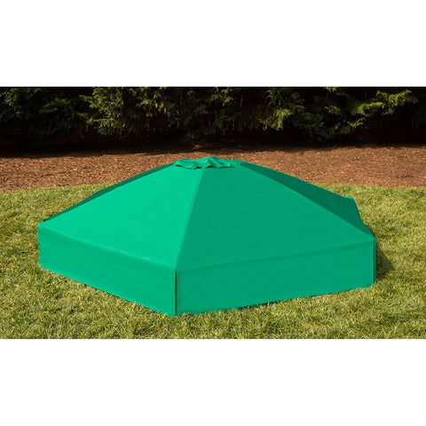 Two Inch Series 7ft. x  8ft. x 5.5 in. Composite Hexagon Sandbox Kit with Canopy/Cover