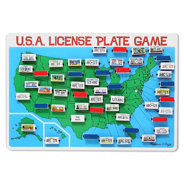 U.S.A. License Plate Game Travel Game