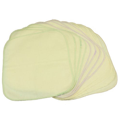 Unbleached Organic Flannel Baby Wipes 12 Pack