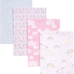 Unicorn Rainbow 4 Pack Blankets