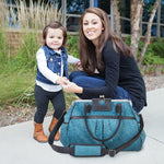 Waverly Stetson Lagoon Framed Diaper Bag