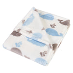 Photo 3 Whales Plush Baby Blanket