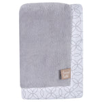 White and Gray Circles Framed Receiving Blanket
