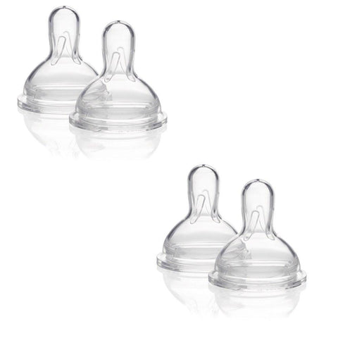 Wide Base Nipple- Medium Flow (2 packs of 3)