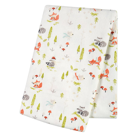 Winter Woods Flannel Swaddle Blanket