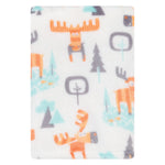 Woodland Moose Plush Baby Blanket
