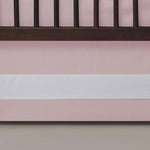 Woven Cotton Band Crib Skirt - Blush
